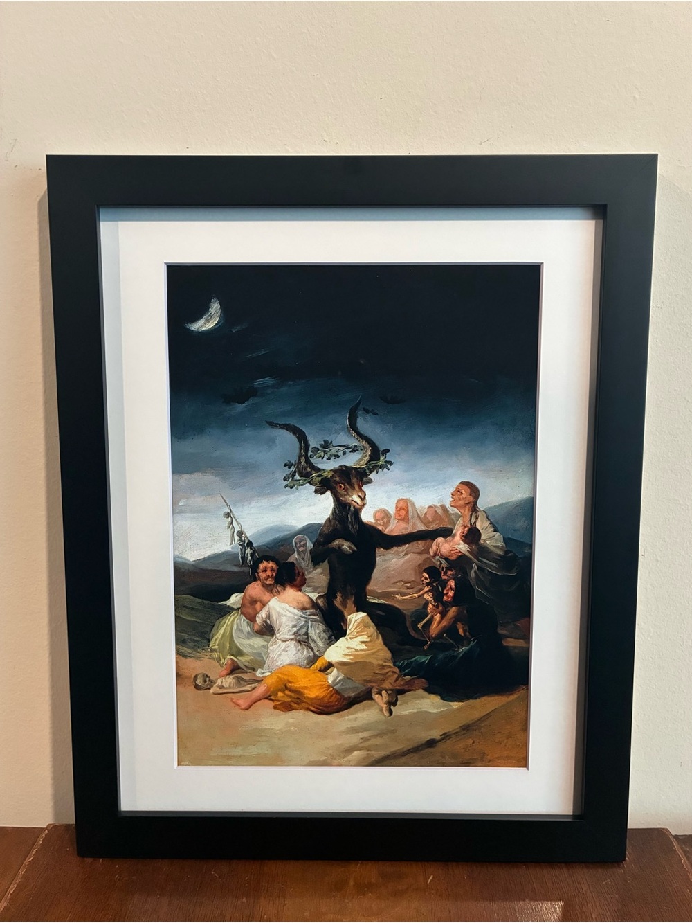 Goya Witches Sabbath Framed Print 12x15 Halloween Spanish Witch Coven Wall Art
